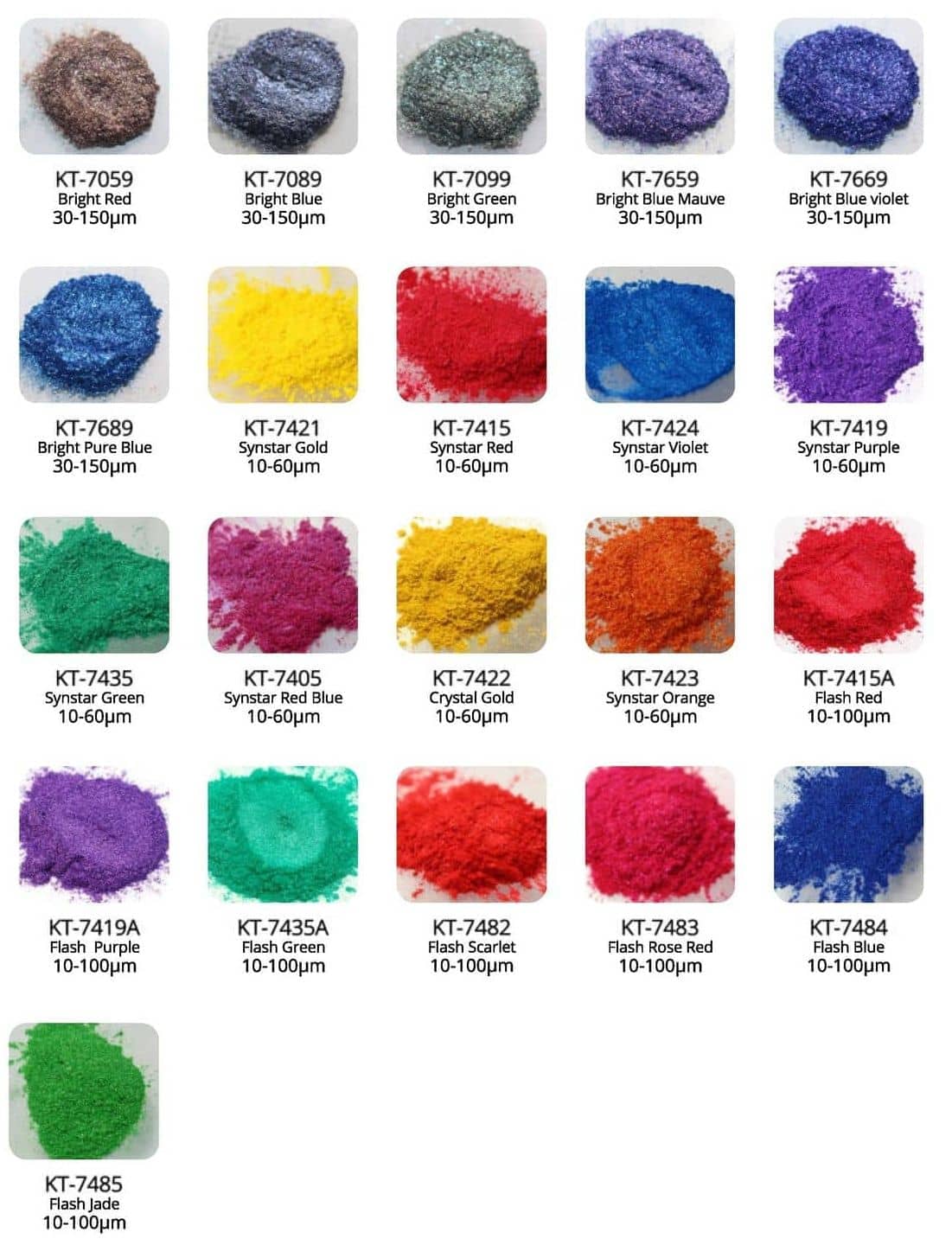Synthetic Mica Color Series