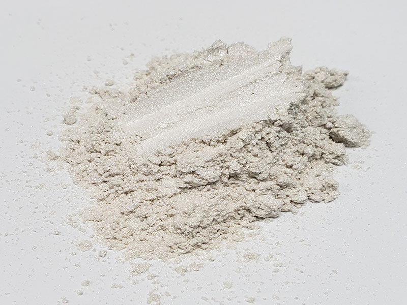 Pó de brilho comestível de prata rutilo, seguro para contato com alimentos, 10–60 μm – F103 - Kolortek