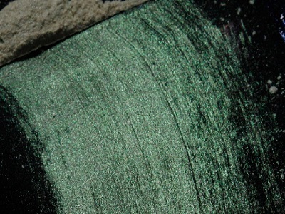 Glitter verde comestível, pó de mica de grau alimentício 10–60 μm – F1105A - Kolortek