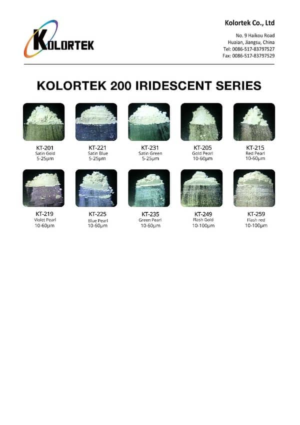 Série iridescente kolortek 200