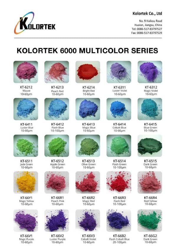 Série multicolorida kolortek 6000