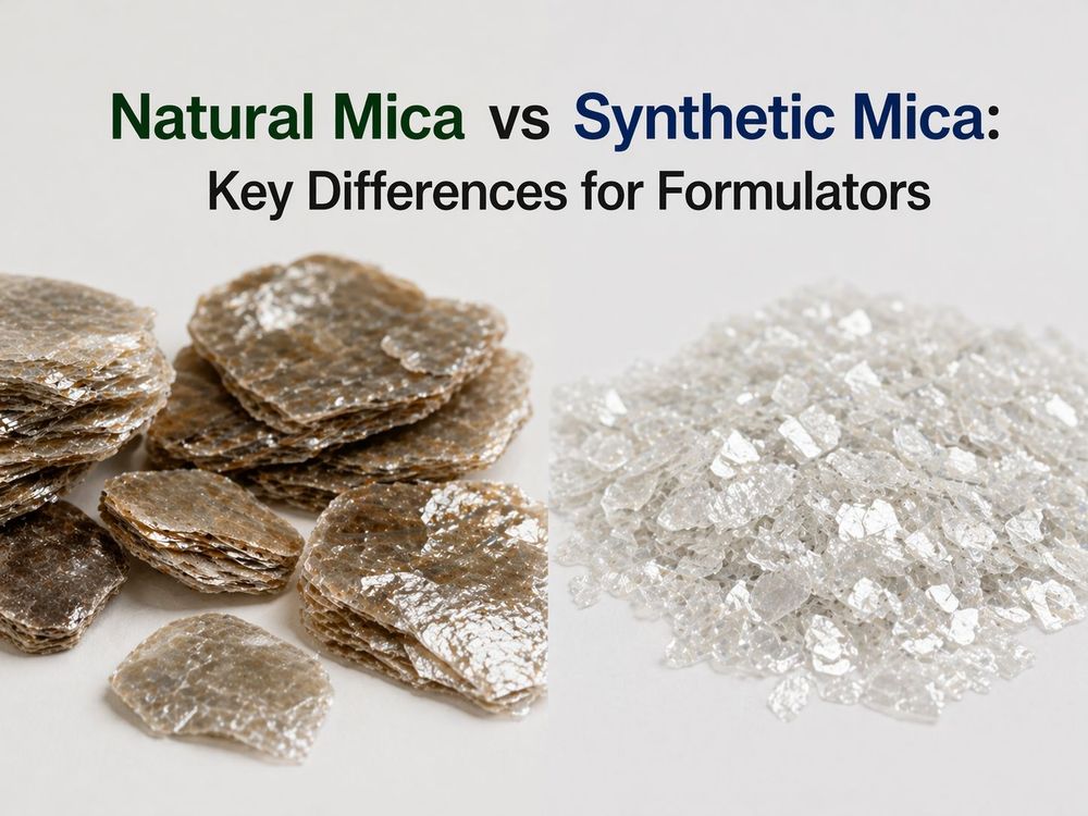 Mica natural versus mica sintética: principais diferenças para formuladores