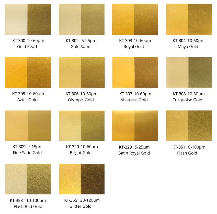 Gold Pearl Color Chart Gold Pearl Color Chart