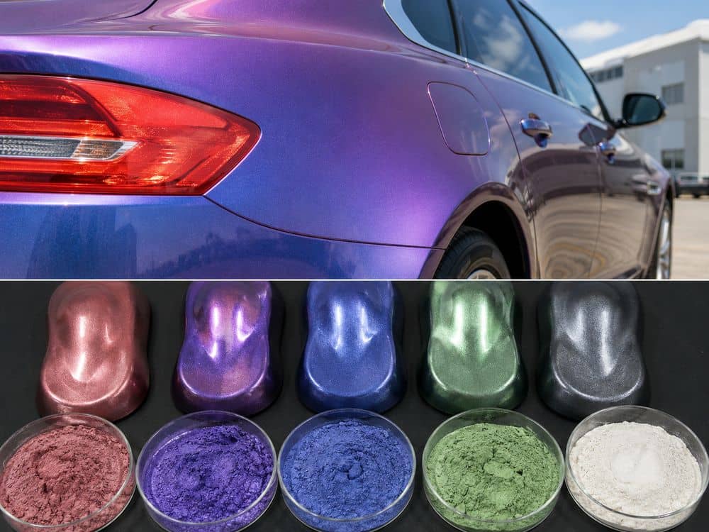 Aplicações do pó de mica perolado em tinta automotiva