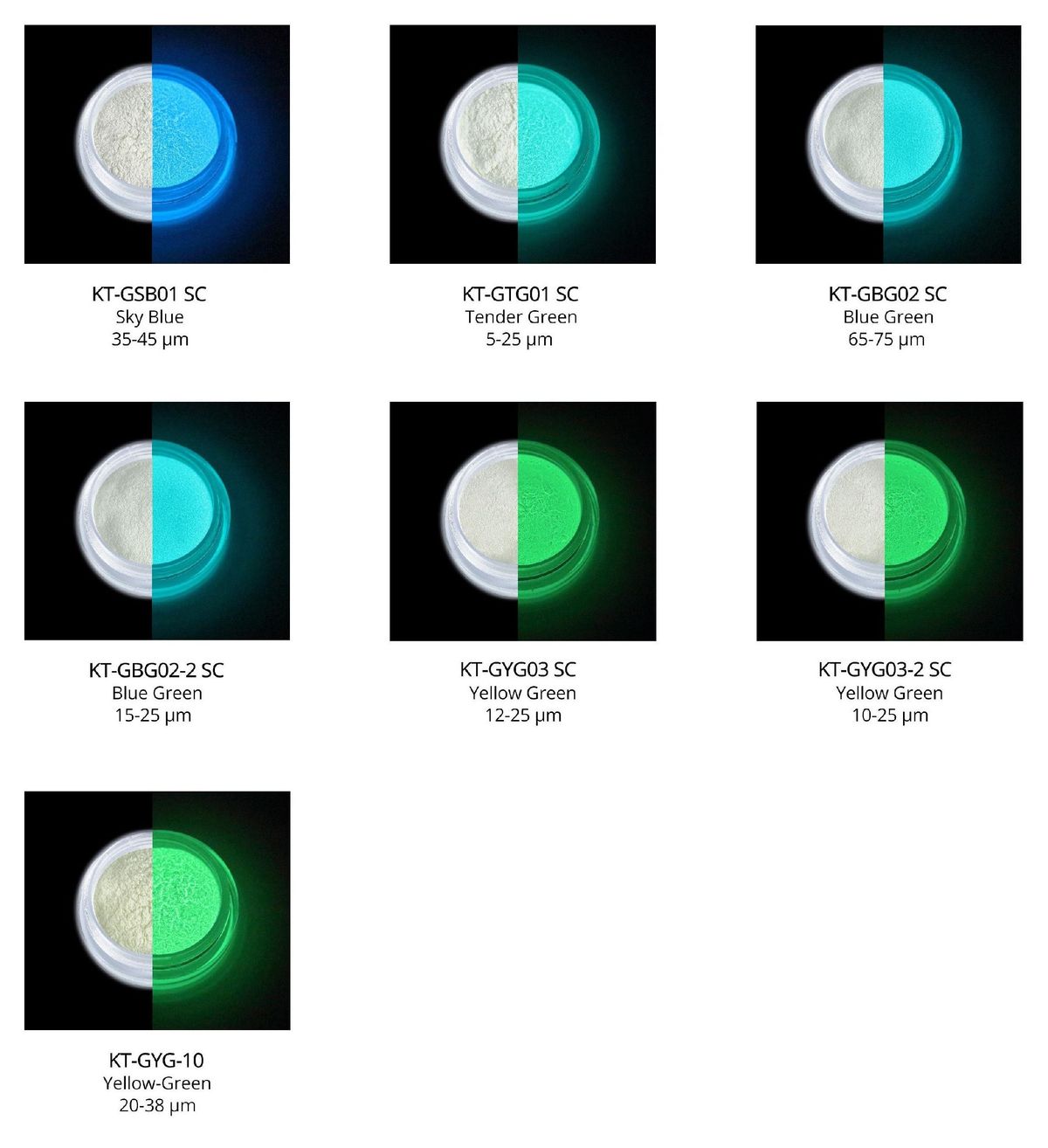 glow in dark pigments catalog