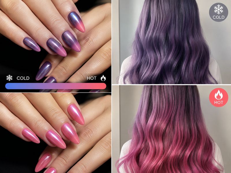 Utilização de pigmentos termocrômicos em nail art e cosméticos