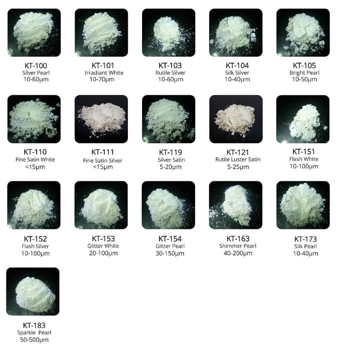 silver white pearlescent mica powder
