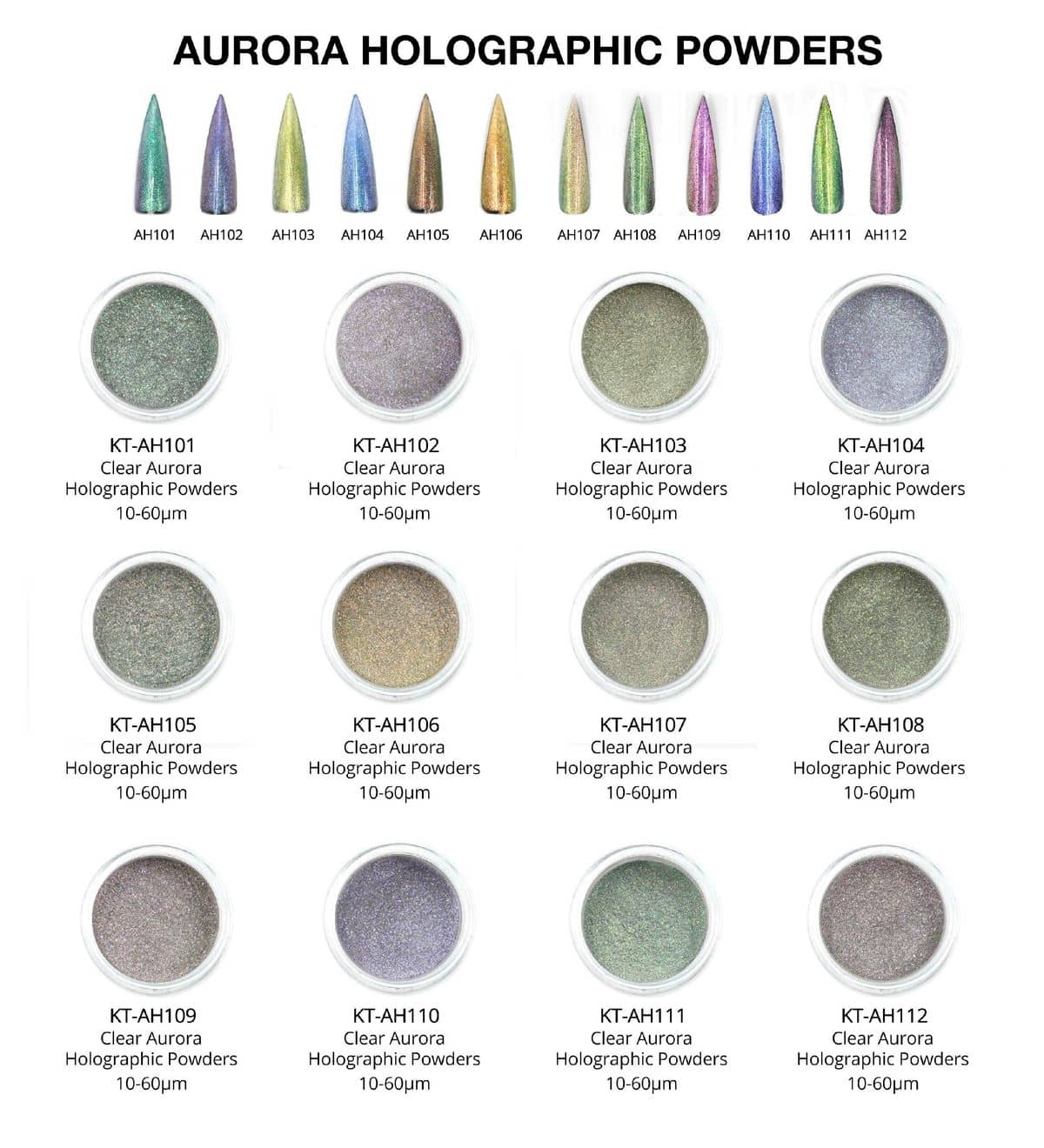Aurora Holographic Nail Pigments Aurora Holographic Nail Pigments